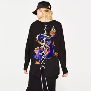 Zara Sweatshirt With Chord Lace